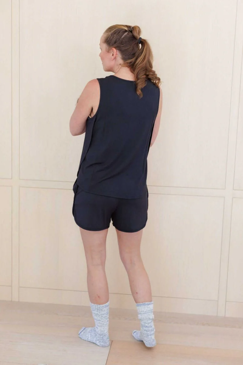 Chloe Nursing Tank + Short Pajama Set - Image 3