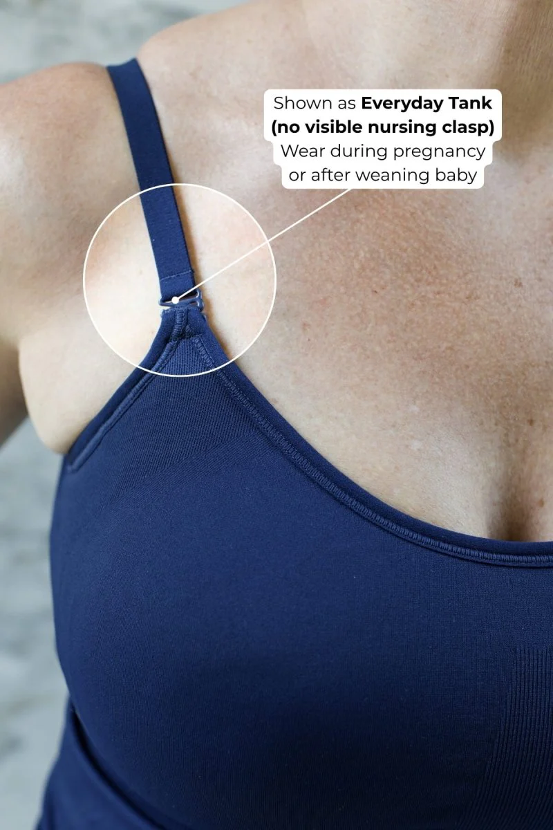 Stages Maternity, Nursing & Wearable Pump Tank Top | Indigo - Image 4