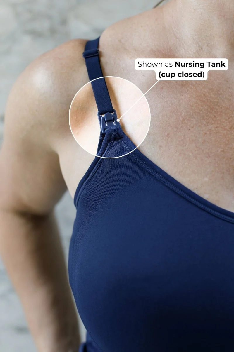 Stages Maternity, Nursing & Wearable Pump Tank Top | Indigo - Image 7
