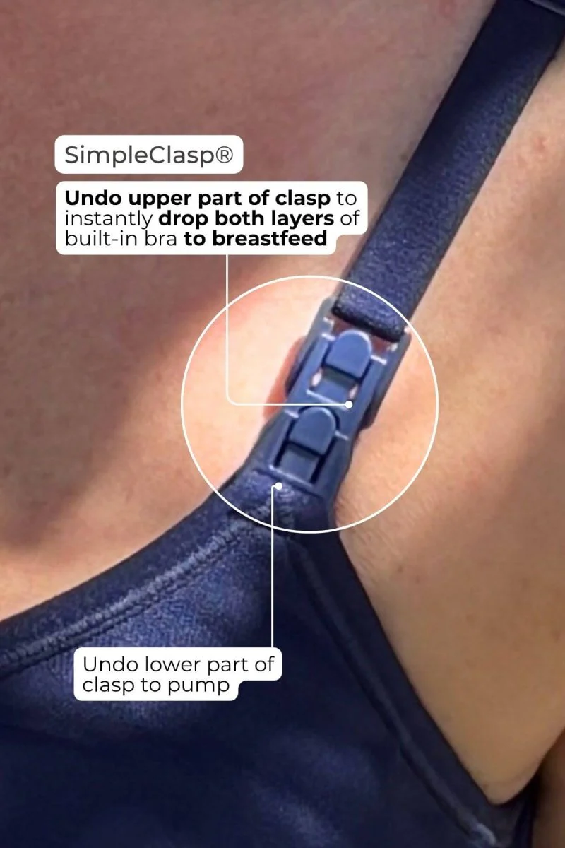 SuperMom® Silhouette Nursing & Pumping Seamless Tank | Indigo - Image 5