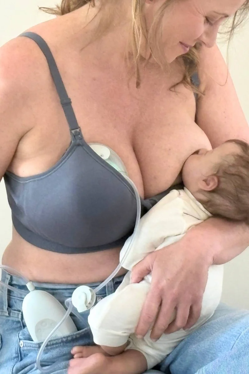 Stages Maternity, Nursing & Wearable Pump Bra | Maine Blue - Image 3